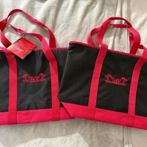 Trader Joe's Reusable Shopping Bags , Black Red, Insulated Canvas Tote, Ltd. Ed.